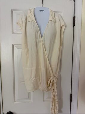 J. Jill Women’s Wrap Top – Size 3X – Cream / Ivory – 100% Rayon